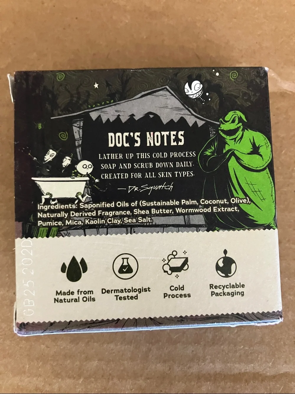 Dr. Squatch Oogie Boogie's Brew Men's Natural Soap Nightmare Before Christmas